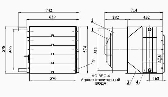 Габаритные размеры АО-ВВО.4