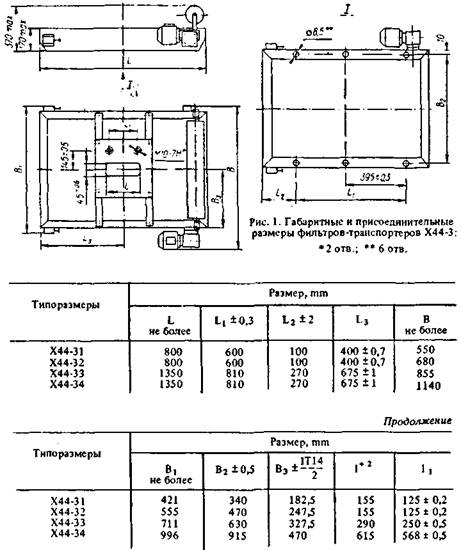 Х44-31, Х44-32, Х44-33, Х44-34 Фильтр-транспортер конструктивная схема