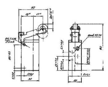 Схема габаритных размеров П-Р515М12