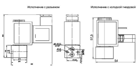 Схема пневмораспределителя П-РЭ3/1