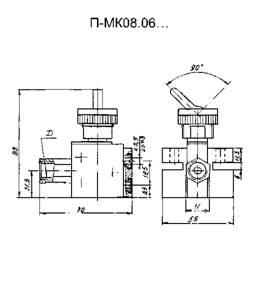 Габаритная схема - П-МК08.06 входной клапан