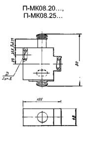 П-МК08.20, П-МК08.25 входной клапан габаритная схема
