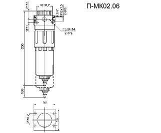 Фильтр П-МК02.06 габаритная схема