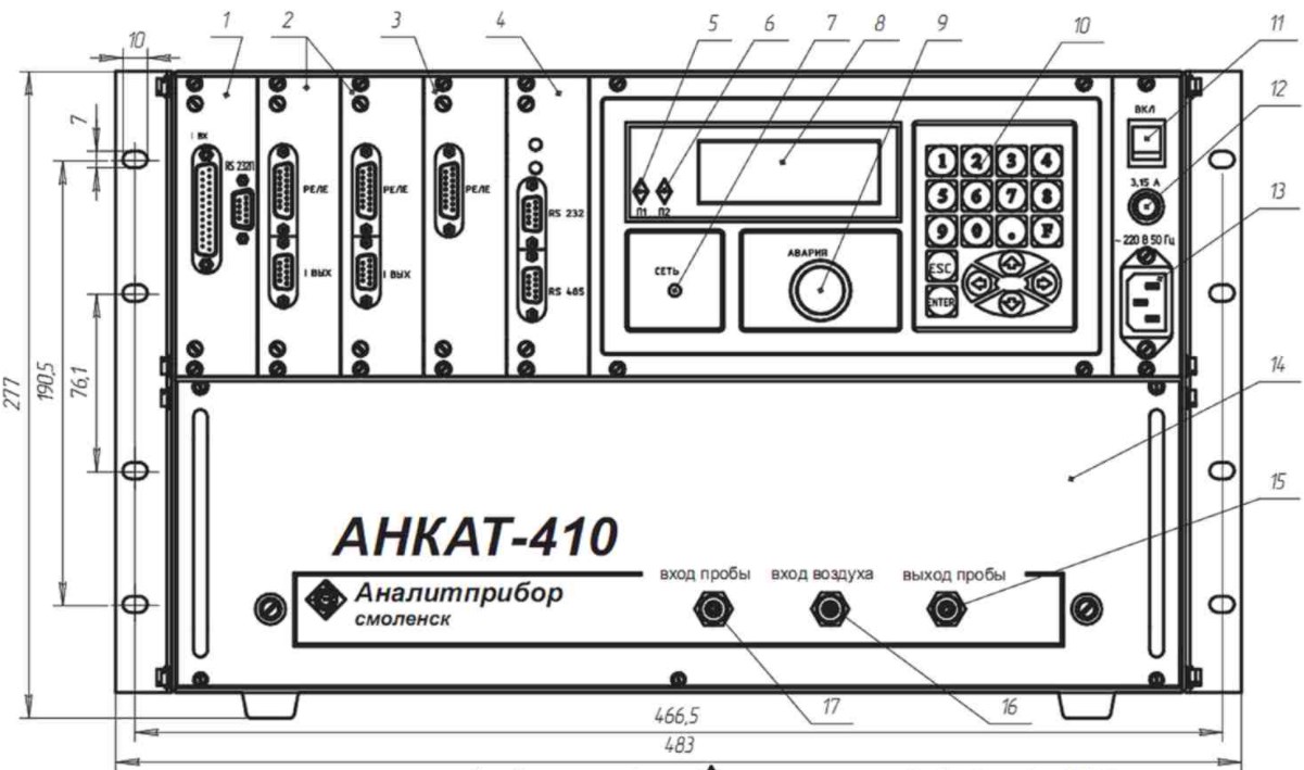 Схема газоанализатора АНКАТ-410