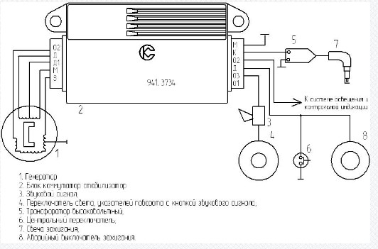 Схема подключения 941.3734