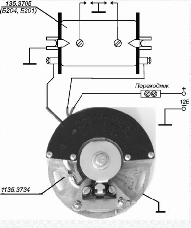 Схема подключения бесконтактной системы зажигания 1135.3734