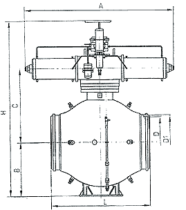 Схема пневмогидропривода DN-100